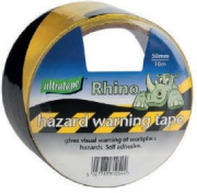 PVC Adhesive Hazard Tape Black/Yellow 50mm x 33m