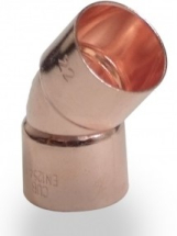 Copper End Feed 45 deg Elbow 15mm