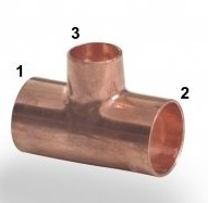 End Feed Reducing Tee 22mm:22mm:15mm End Feed Reducing Tee 22mm:22mm:15mm