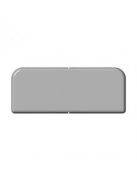 Fascia Mini Double End Cap White 100mm