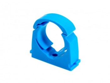 Blue Pipe Clip Hinged for 20mm PLASSON MDPE TALON