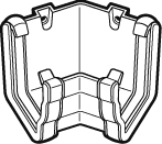 Floplast Ogee Angle 135 degreeInternal  Brown Floplast Ogee Angle 135 degreeInternal  Brown