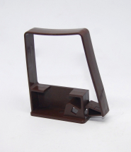Square Pipe Clip Single Fix Brown Square Pipe Clip Single Fix Brown