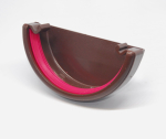 Half Round Stopend - External Brown Half Round Stopend - External Brown
