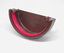 Half Round Stopend - External Brown Half Round Stopend - External Brown