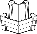 Floplast Ogee Internal Stopend RH Brown Floplast Ogee Internal Stopend RH Brown