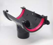 Half Round Running Outlet Black Half Round Running Outlet Black