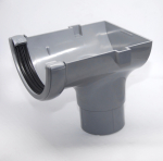 Half Round Stopend Outlet Grey Half Round Stopend Outlet Grey