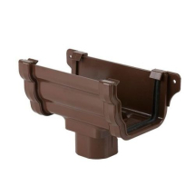 Floplast Ogee Running Outlet Square Brown