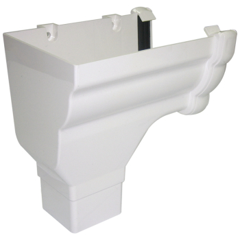 Floplast Ogee Stopend Outlet LH  White