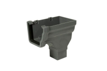 Floplast Ogee Stopend Outlet RH Square Anthracite Grey