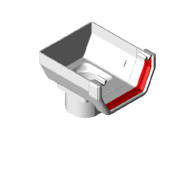 Square Stopend Outlet White Square Stopend Outlet White