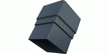 Square Pipe Socket Anthracite Grey