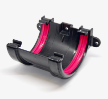 Half Round Union Bracket Black Half Round Union Bracket Black