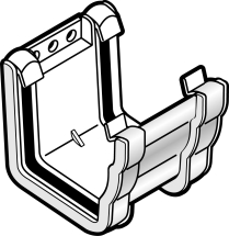 Floplast Ogee Union Bracket Brown Floplast Ogee Union Bracket Brown