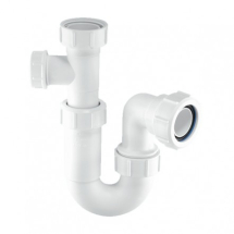 McAlpine 32mm Adj P Trap with connection for 19/23mm OS pipe