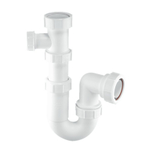 McAlpine 40mm Adj P Trap with connection for OS pipe