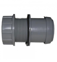 Tank Connector Pushfit 32mm Grey