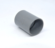 Straight Coupler 50mm SOLVENT Grey